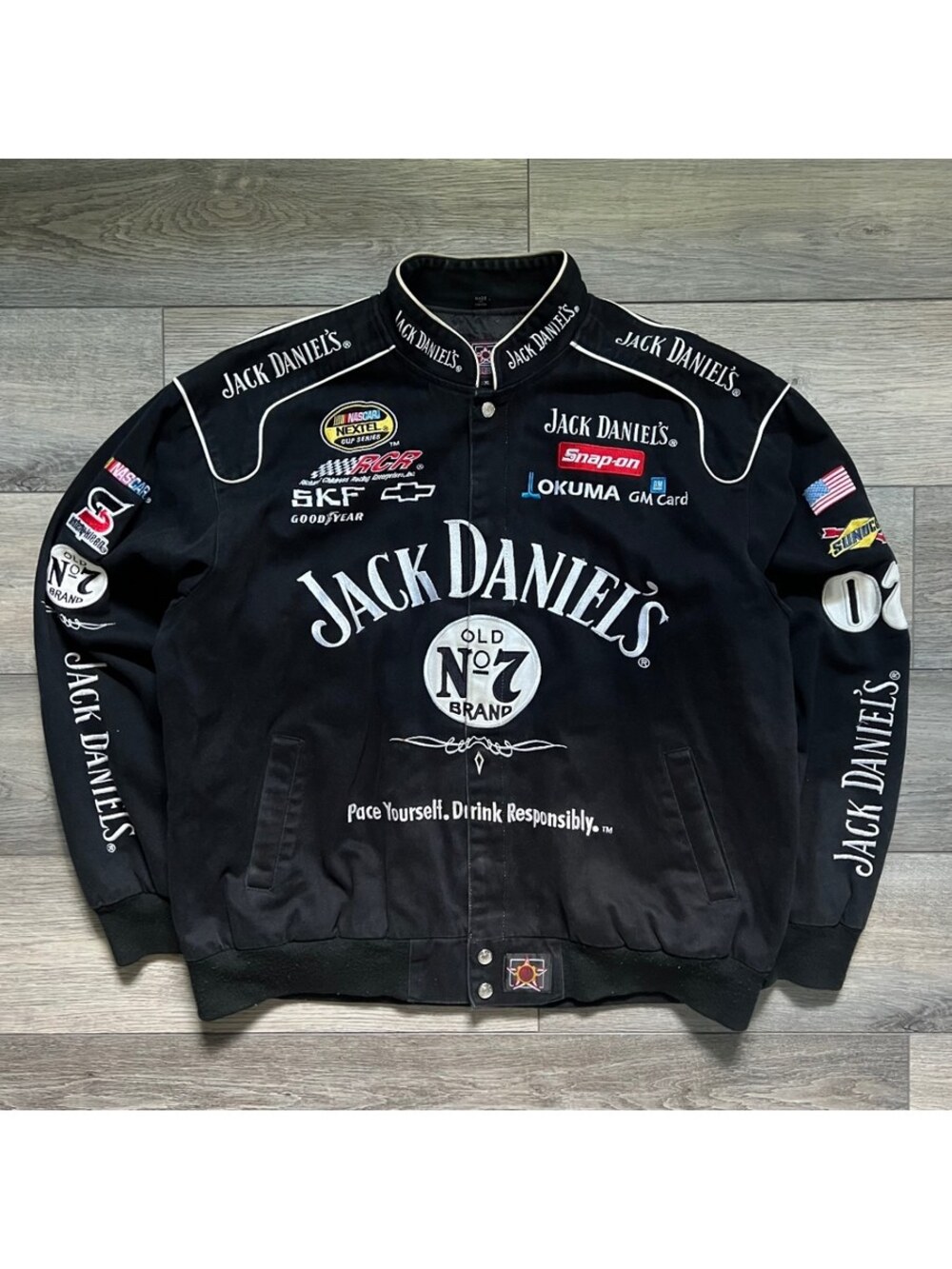 Vintage JH Designs Jack Daniels Men's XL Racing NASCAR Jacket